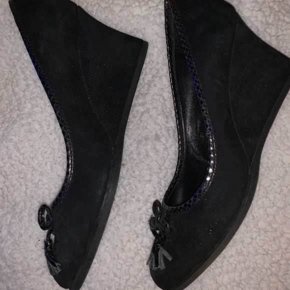 Pre-owned Coach Black Wedge Shoes Size 8 - Picture 3 of 5